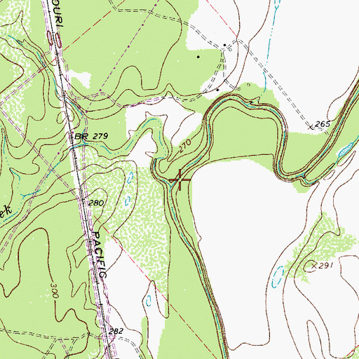 Topographic Map of Liveoak Creek, TX