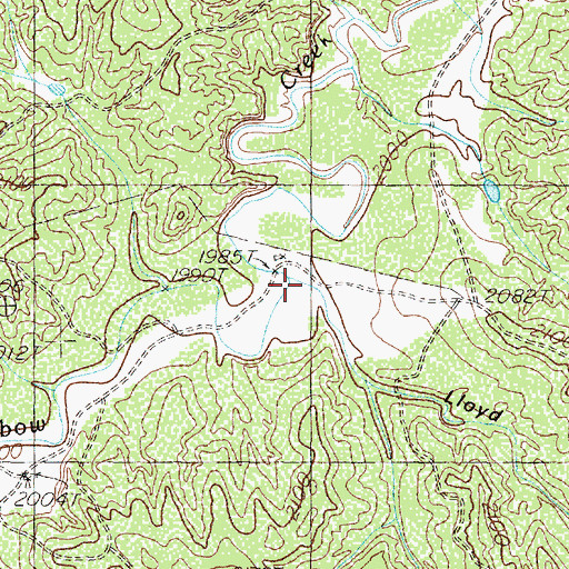 Topographic Map of Lloyd Canyon, TX