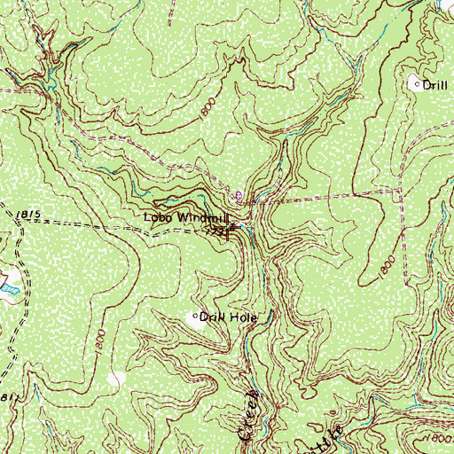 Topographic Map of Lobo Windmill, TX