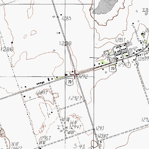 Topographic Map of Lockett, TX