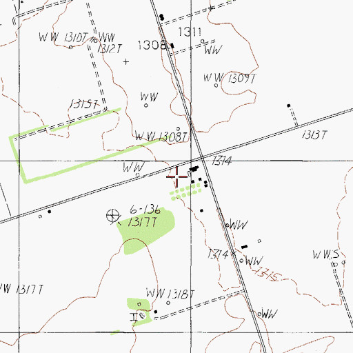 Topographic Map of Lockett High School, TX
