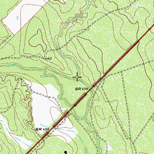 Topographic Map of Lockhardt Creek, TX