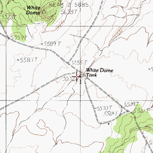 Topographic Map of White Dome Tank, AZ