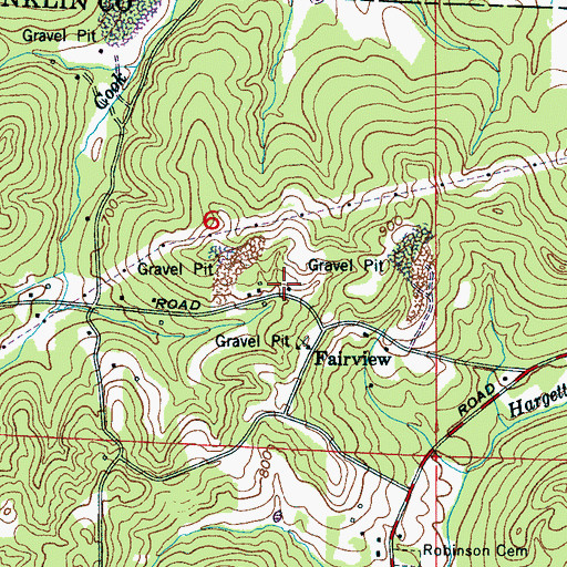 Topographic Map of Ebeneezer Church, AL