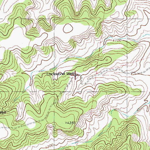 Topographic Map of Lockwood Well, TX