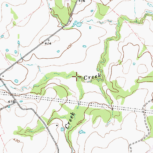 Topographic Map of Loftin Creek, TX