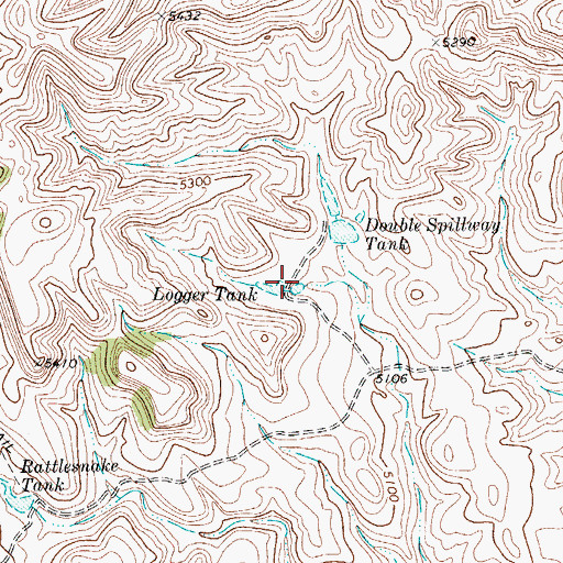 Topographic Map of Logger Tank, TX