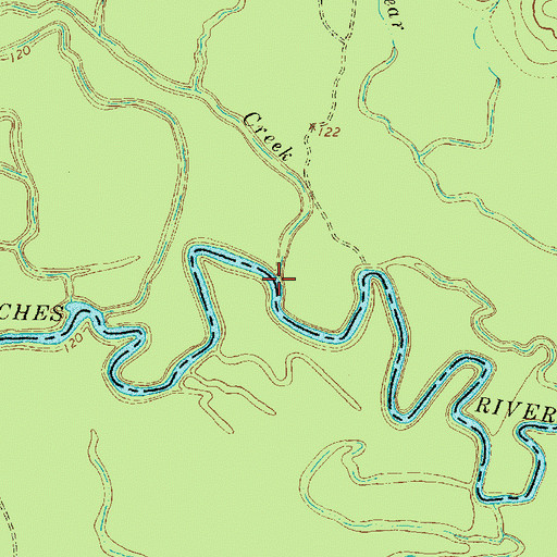 Topographic Map of Loggins Creek, TX