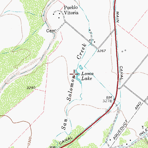 Topographic Map of Loma Lake, TX