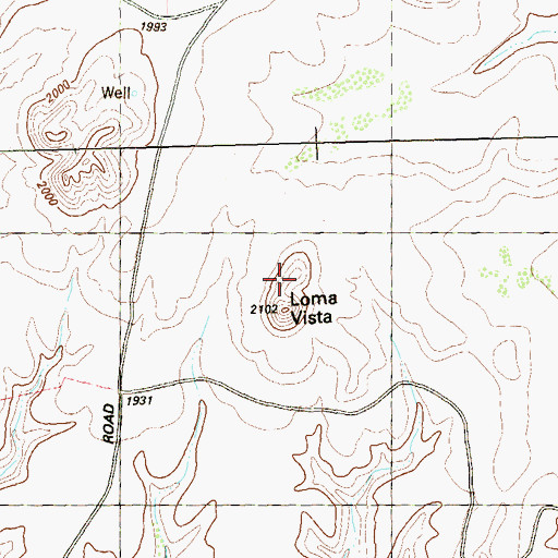 Topographic Map of Loma Vista, TX