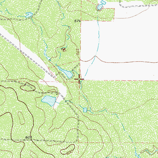Topographic Map of Loma Vista Creek, TX