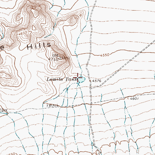 Topographic Map of Lomita Tank, TX