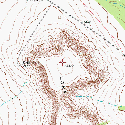 Topographic Map of Lone Mountain, TX
