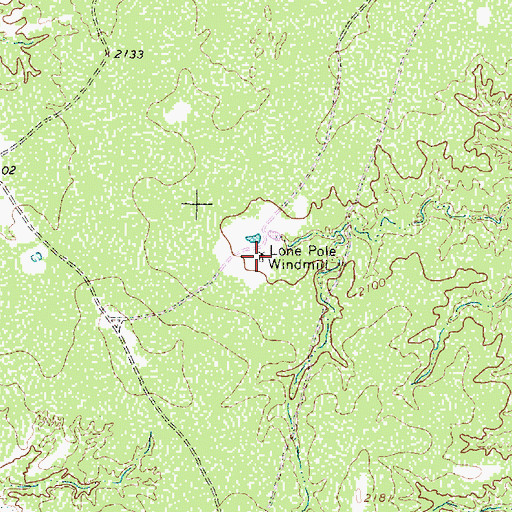 Topographic Map of Lone Pole Windmill, TX