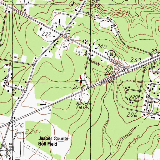 Topographic Map of Lone Star Church, TX