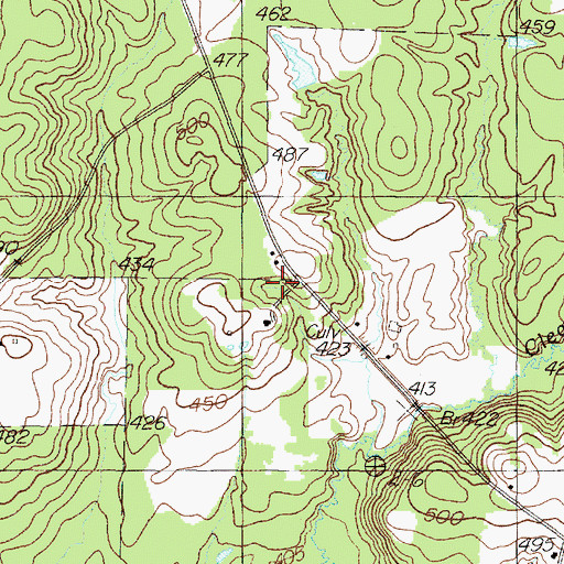 Topographic Map of Lone Star Church, TX