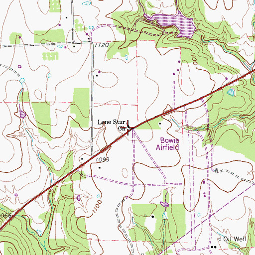 Topographic Map of Lone Star Church, TX