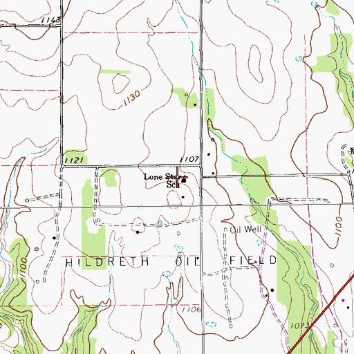 Topographic Map of Lone Star School, TX