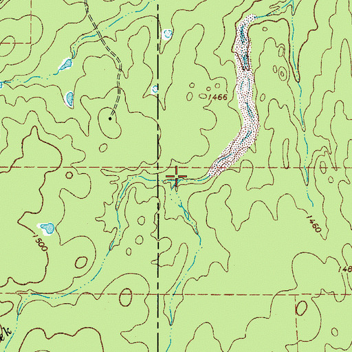 Topographic Map of Long Bottom Creek, TX