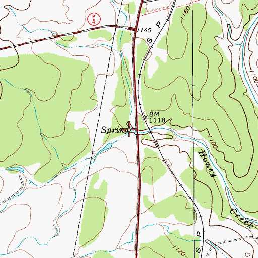 Topographic Map of Long Branch, TX