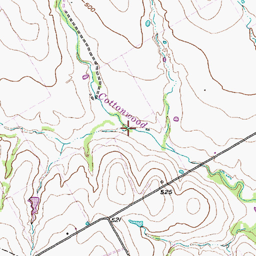 Topographic Map of Long Branch, TX