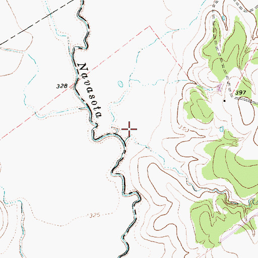Topographic Map of Long Branch, TX