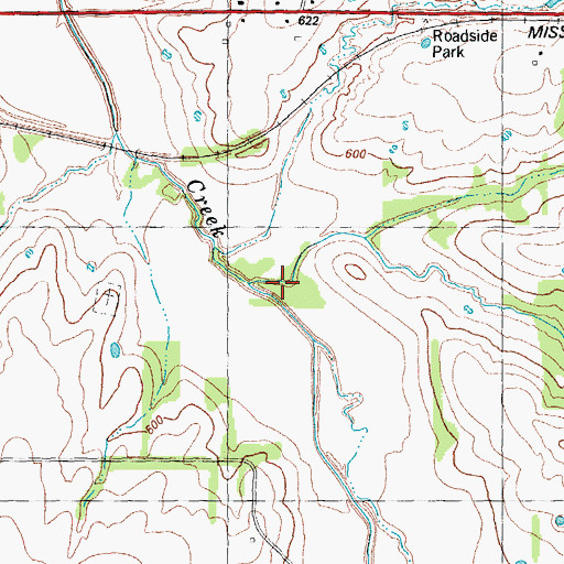 Topographic Map of Long Branch, TX