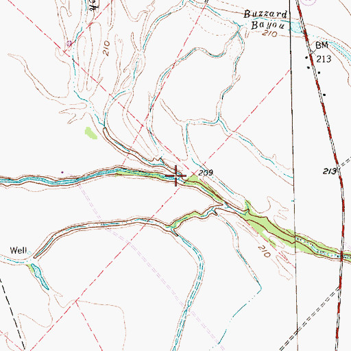 Topographic Map of Long Branch, TX