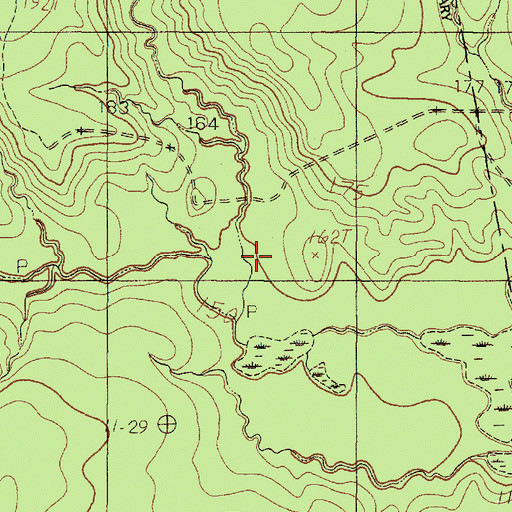 Topographic Map of Long Branch, TX