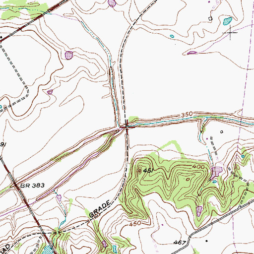Topographic Map of Long Branch, TX