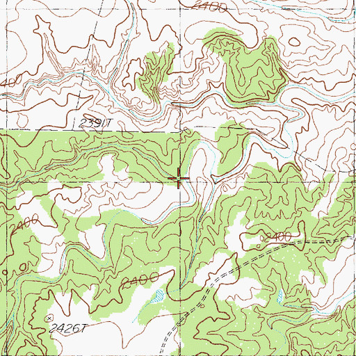 Topographic Map of Long Draw, TX