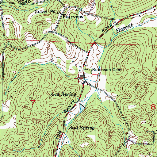 Topographic Map of Franklin County Farm (historical), AL