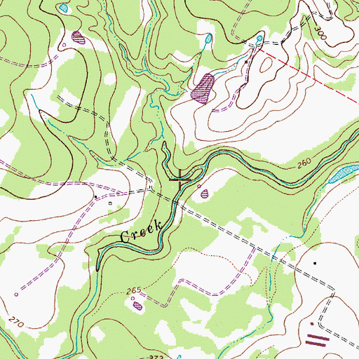 Topographic Map of Long Hollow, TX