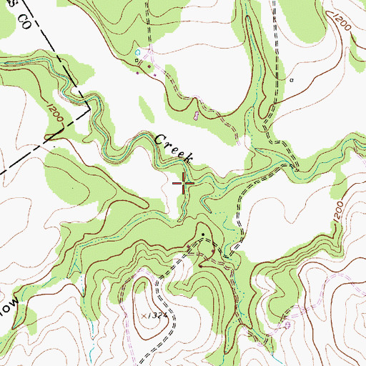 Topographic Map of Long Hollow, TX