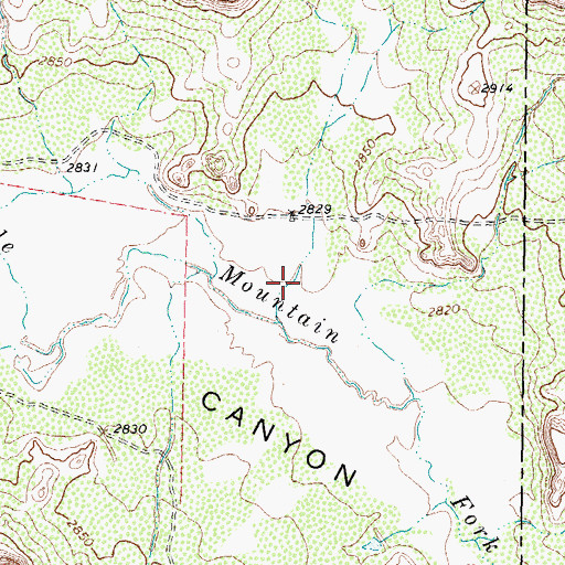 Topographic Map of Long Hollow Canyon, TX