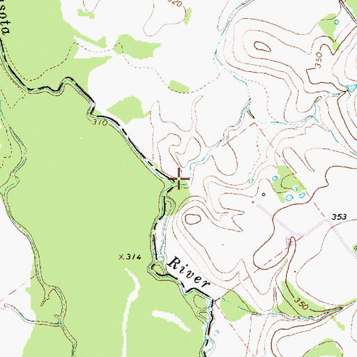 Topographic Map of Long Hollow Creek, TX