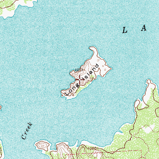 Topographic Map of Long Island, TX