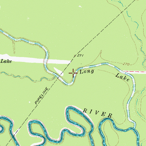 Topographic Map of Long Lake, TX