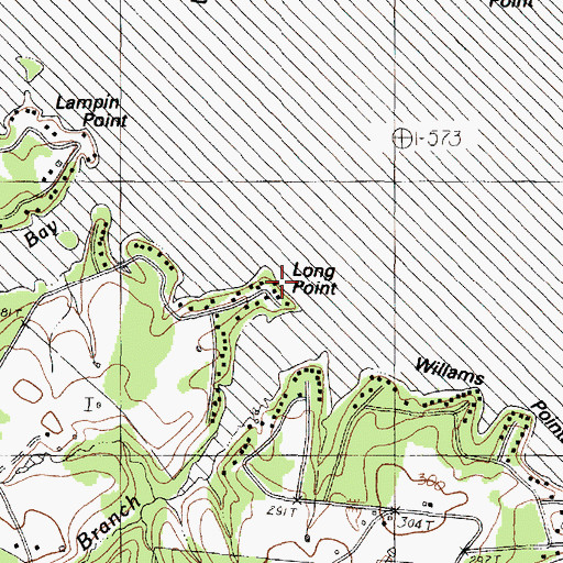 Topographic Map of Long Point, TX