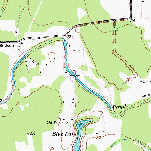 Topographic Map of Long Pond, TX