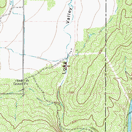 Topographic Map of Long Valley Hollow, TX