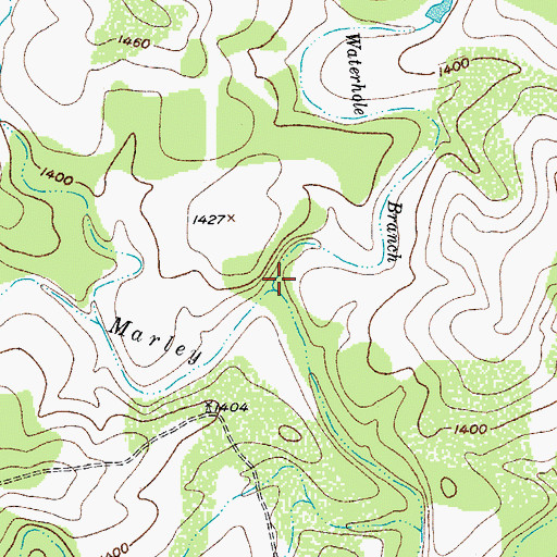 Topographic Map of Long Waterhole Branch, TX