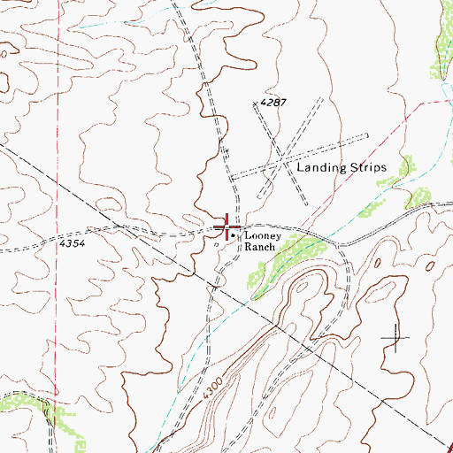 Topographic Map of Looney Ranch, TX