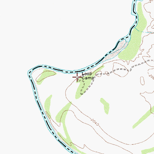 Topographic Map of Loop Camp, TX