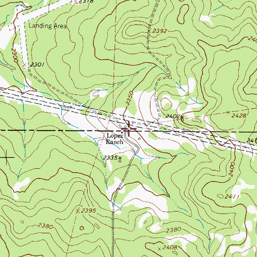Topographic Map of Lopez Ranch, TX