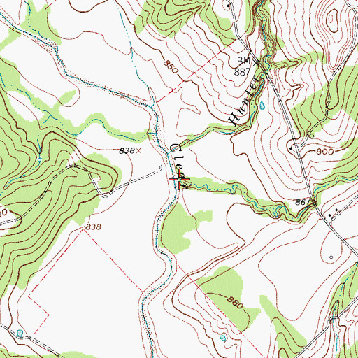 Topographic Map of Loring Branch, TX