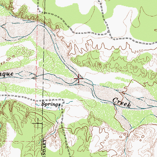 Topographic Map of Los Lingos Creek, TX