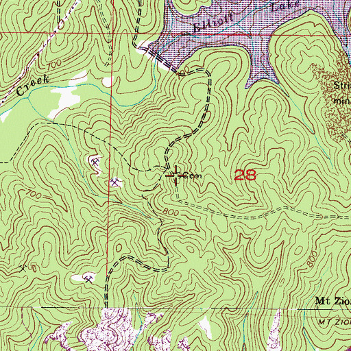 Topographic Map of Hester Cemetery, AL