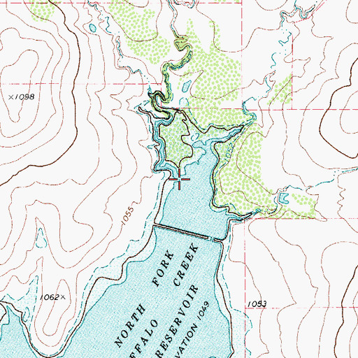 Topographic Map of Lost Creek, TX