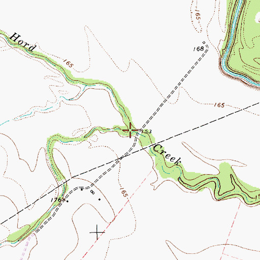Topographic Map of Lost Creek, TX